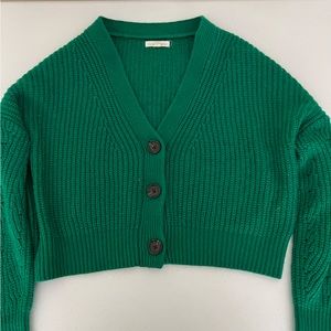 LA Hearts by Pacsun Button Front Green Sweater Size XS